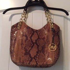 Beautiful python Brown/Beige Michael Kors Purse